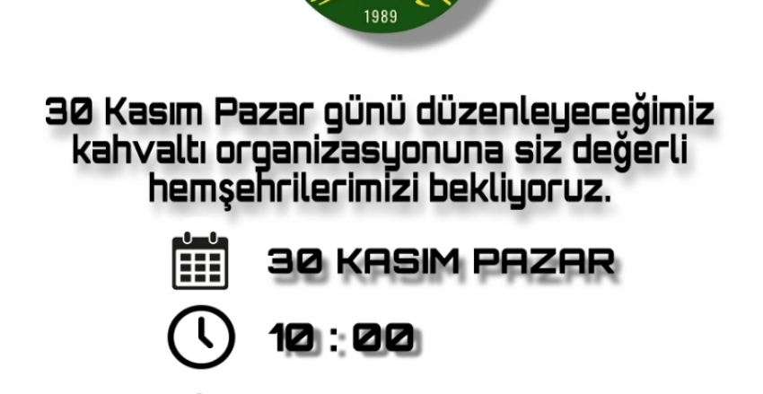 Kahvaltıya bekliyoruz